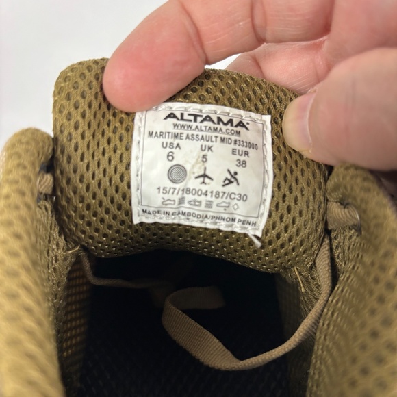 Altama Boots Men's 6 Camouflage Maritime Assault Mid Top 333000 GSA Women 7.5 - Picture 10 of 11